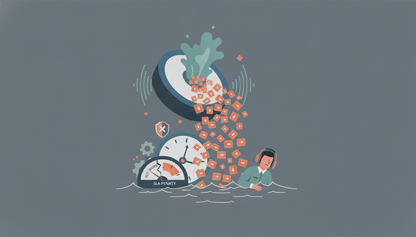 The Disk Alarm That Drowned in Hundreds of Noise Tickets - blog cover illustration