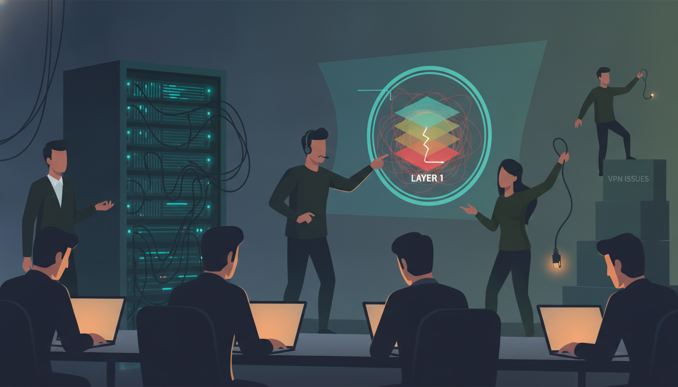 Everyone Was an Expert. Nobody Checked Layer 1. - blog cover illustration