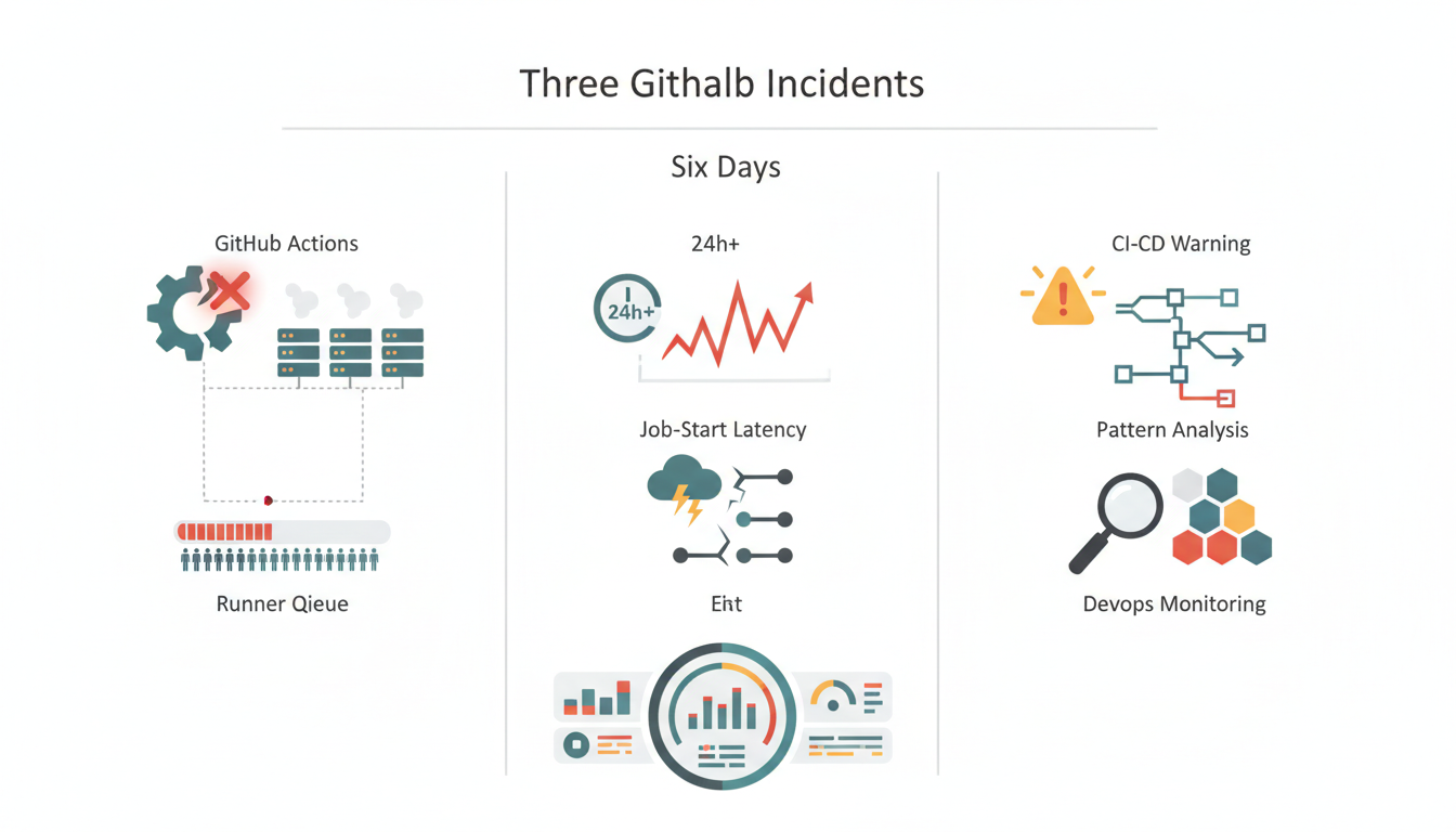 Six Days, Three GitHub Incidents, One CI/CD Warning - blog cover illustration